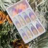 Press on Nails Pointed Medium Length, 24Pcs Full Cover Reusable