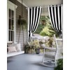 Outdoor Curtains for Patio Waterproof Black White Vertical Line Indoor/Outdoor