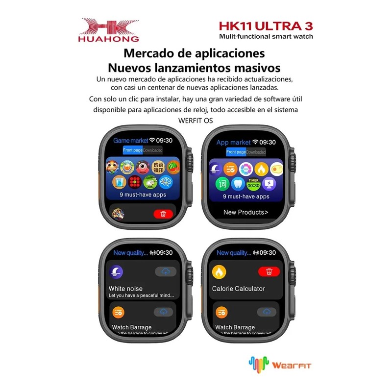 Smartwatch Hk11 Ultra3 2026 Premium Amoled 49mm Titanio Deepseek Ai