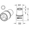 KS Tools 1/2' Classic Sechskant-Stecknuss, 13mm