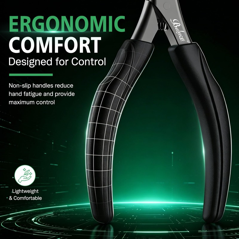 BALUCA Straight Edge Toenail Clippers for Thick Nails & Ingrown