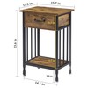 VECELO Nightstands, Industrial Side Table/End Tables with Drawer and Storage