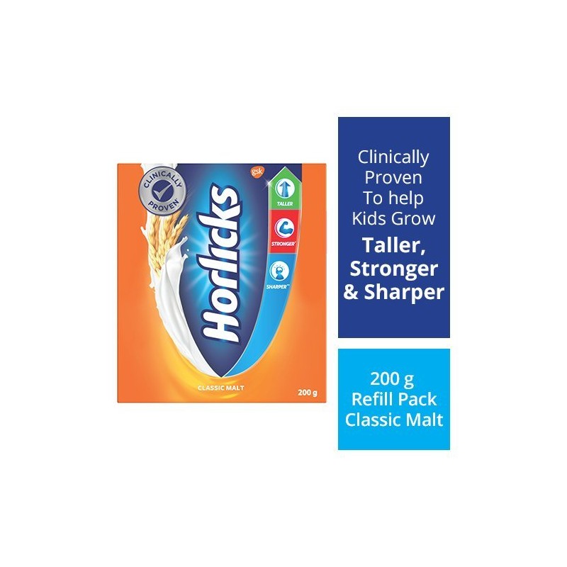 Horlicks Health & Nutrition Drink - 200 g Refill Pack