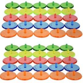 Art&Beauty 50pcs Plastic Transparent Golf Ball Position Marker Round Golf Ball Markers(Assorted Colors)