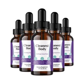 Cleanest Body (5 Pack) Cleanest Body Drops, Clean Body Drops Dietary Supplement