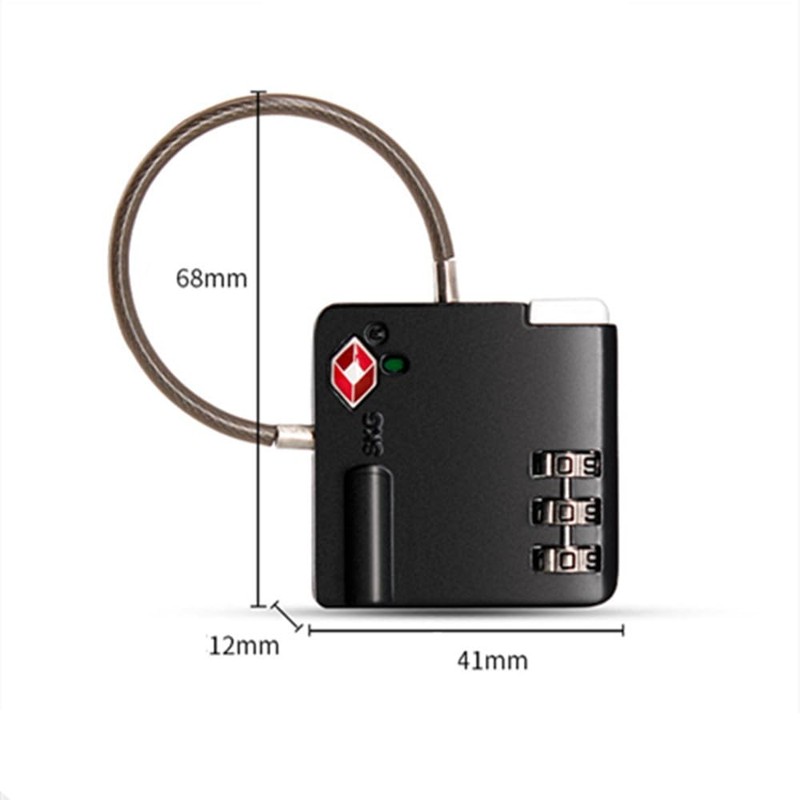 YAVINCOL TSA Lock, 3 Digit Adjustable Dial Padlock, PIN Code,
