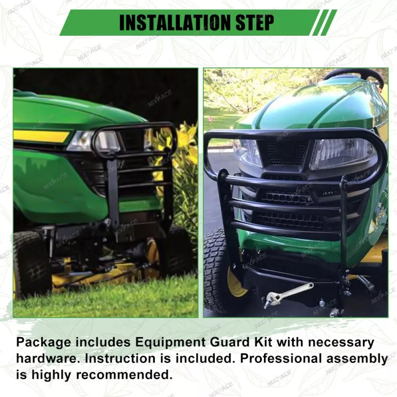 NIXFACE Brush Guard Bumper For John Deere Lawn Tractors X300