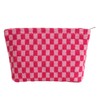 Checkered Makeup Bag for Women Large Capacity Travel Cosmetic Bag