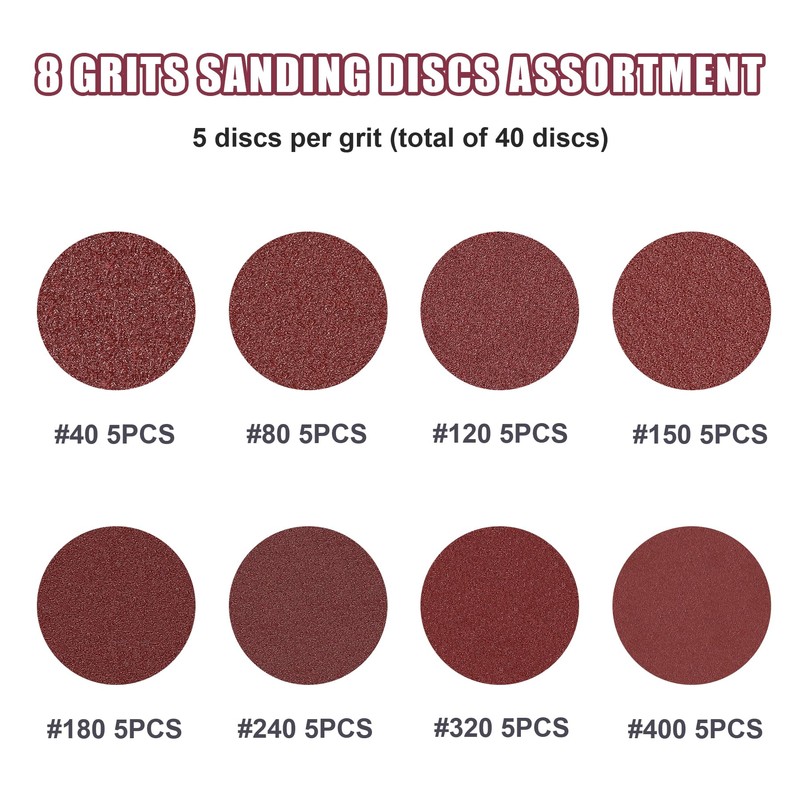 MAXXT Sandpaper 180mm - 40 Pieces - Professional Sanding Discs