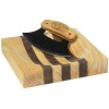 Alaska Ulu Knife Set-Curved Knife Wood Handle plus Chopping Board