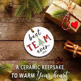 Best Team Ever Gifts for Coworkers, Appreciation Employee Gifts Best Team Ever Ornaments Thank You Gifts for Staff Coworker Christmas