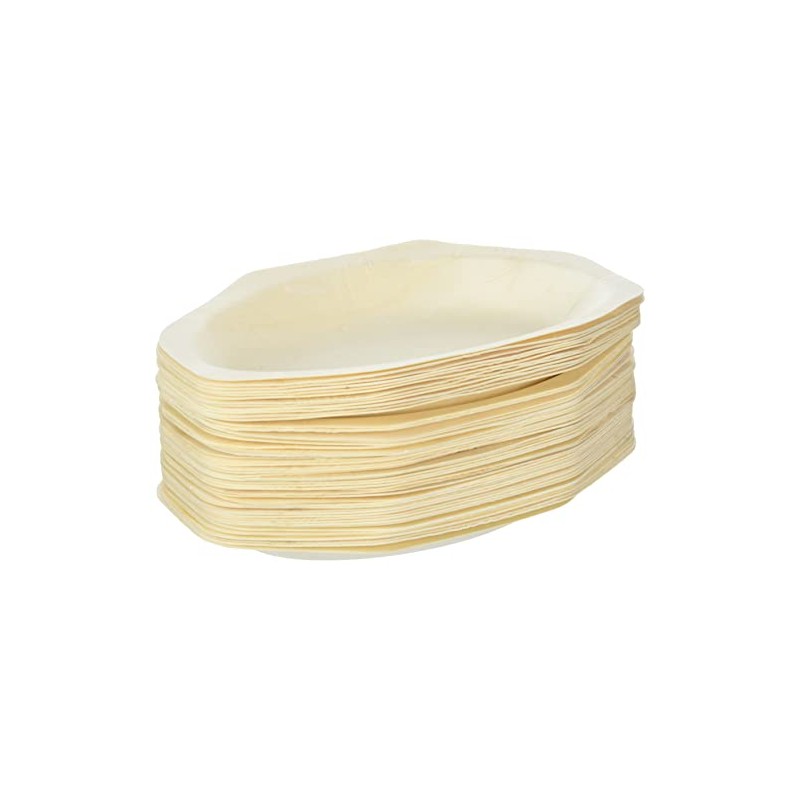 Perfectstix 8 inch oval compostable plates- pack of 50 count