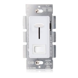 Maxxima Low Voltage 0-10V Slide Dimmer Switch, Wall Plate Included
