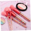 WOONEKY 5pcs Particle Handle Makeup Brush Women Candy Style Cosmetic