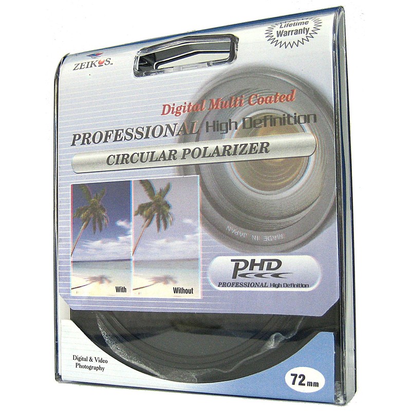 Zeikos ZE-CPL72 72mm Multi-Coated Circular Polarizer Filter