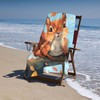 VANZEV Squirrel Beach Towel 31inx51in, Animal Sand-Free Microfiber Bath Towel