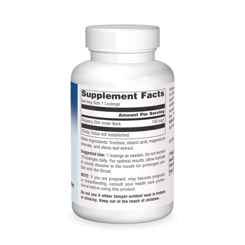 Planetary Herbals Slippery Elm Lozenges, Strawberry, 24 Count