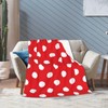 Red White Polka Dot Blanket Soft Lightweight Throw Blankets Cozy