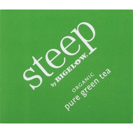 Steep by Bigelow Organic Pure Green Tea 20 Count (Pack of 6), 120 Tea Bags Total. Organic Caffeinated Individual Green Tea Bags, for Hot Tea or Iced Tea, Drink Plain or Sweetened with Honey or Sugar