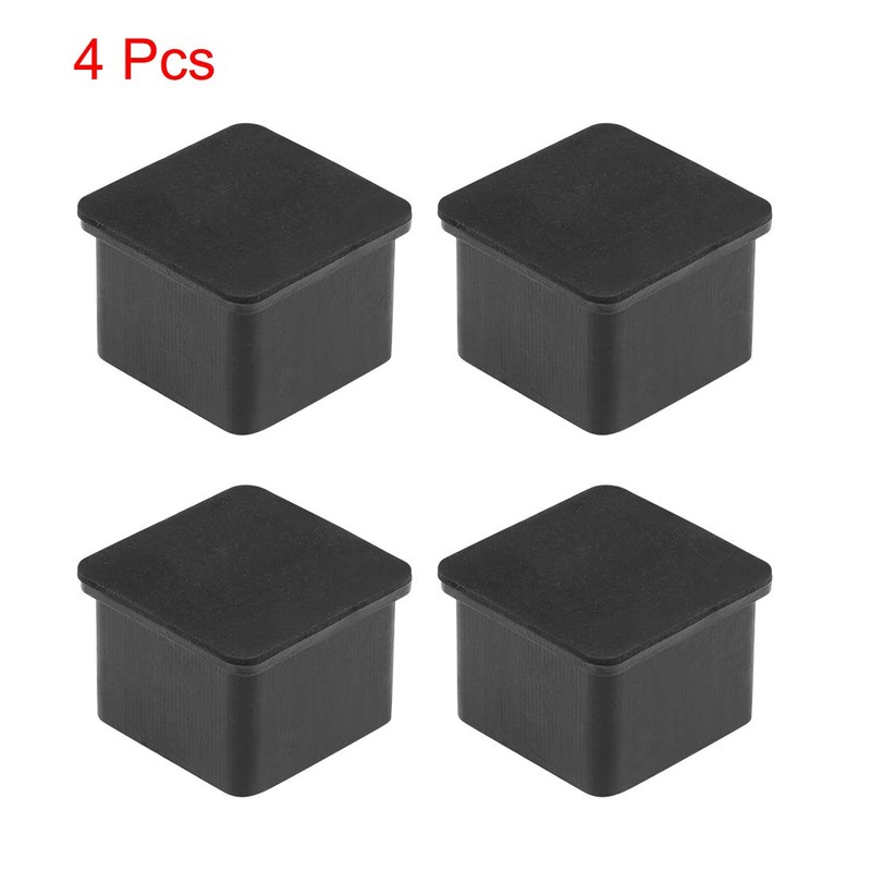 sourcing map Rubber Furniture Caps 30mm x 30mm Square Shaped