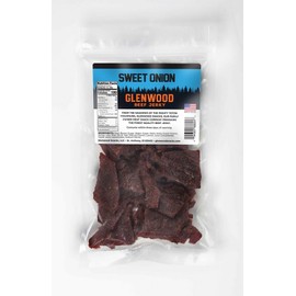 Glenwood Beef Jerky Sweet Onion Beef Snack 9 Ounce Gluten-Free Jerky Snacks, Made in the USA with Walla Walla Onion
