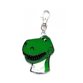 Heavens Jewelry T REX T-REX DINOSAUR CHARM 1" ACROSS X 1 1/4" IN LENGTH FOR ZIPPER PULL WALLET PURSE BACKPACK JACKET OR PET DOG CAT COLLAR TAG LEASH ETC