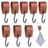 Drenky S Hooks with Leather Loop - Metal Hooks No