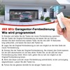 868MHZ Remote Control Garage Opener 4 Channel Handheld Transmitter White