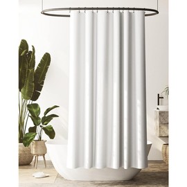 W SINWEDA Cortina Baño, Cortinas de Ducha/Bañera 180X180 cm, Impermeable, Antimoho, Antibacteriano,con 12 Ganchos de Acero | Accesorios de baño,Ducha (Blanco)