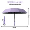 WoRuyKot Automatic Umbrella, 60 Thickened Double Keys, Extremely Waterproof, Robust,