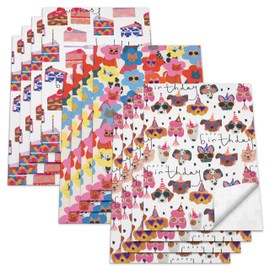 American Greetings Birthday Wrapping Paper Sheets with Gridlines, Designed by Stop The Clock (12 Sheets, 30 in. x 20 in.)