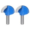 sourcing map 2pcs Router Bit Core Box 1/2 Shank 2