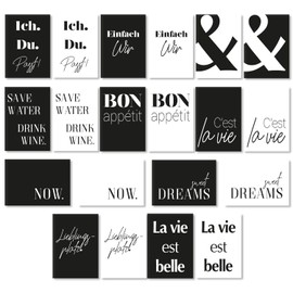 #detailverliebt Set of 20 postcards in black and white with personal sayings, DIN A6 format, greeting card, motivational card, funny sayings, back with lines for address field, dv389