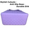 GripEase EVA Material Light Purple Beach Tote Bag Lightweight Durable