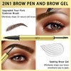 2 In 1 Brow Pencil And Eyebrow Gel - 4-Fork-Tip