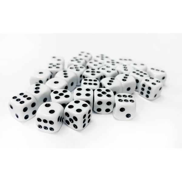 30x D6 Dice Pack | 10mm Classic (White)