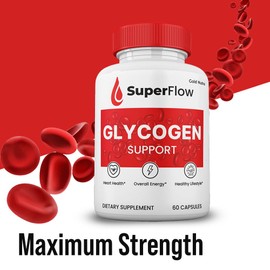 Gold Nutra (2 Pack) Super Flow Blood Support Capsules, SuperFlow Glycogen Pills All Natural Supplement, 2-Month Supply.