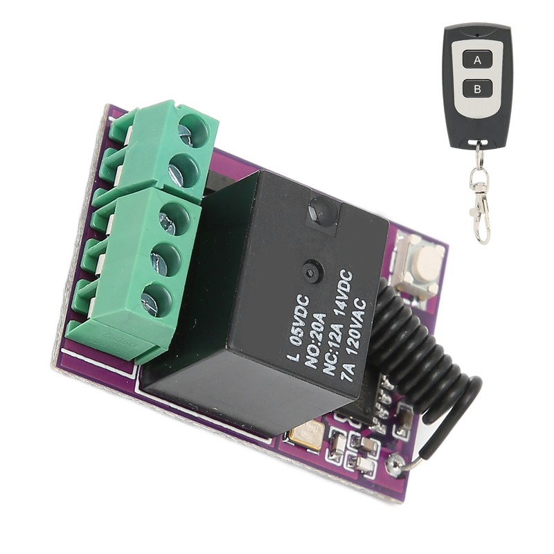 Remote Control Relay Switch 20A Mini Relay Wireless Switch for