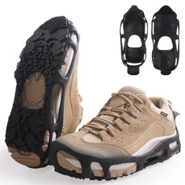 Spikeless Ice Cleats Perfect for Transitioning Between Indoor/Outdoor Surfaces Slip On Spikeless Ice Traction Devices Grippers Indoor Anti-Slip Job Safety Traction Slip-On