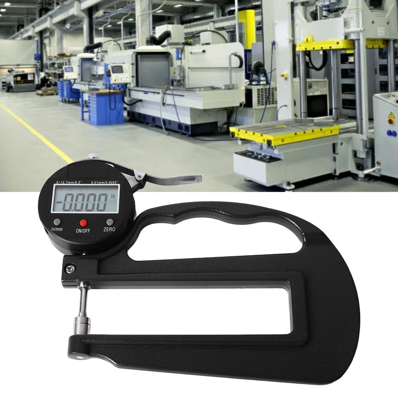 Digital Thickness Gauge 0.0005in 0.01mm Resolution 0 to 12.7 X