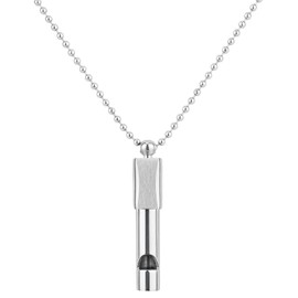 Magnetic Mindfulness Breathing Necklace, Titanium Steel Anxiety Breathe Whistle Pendant for Meditation, Deep Breathing Easy Anti Stress Necklace Calm Tool for Men & Women