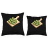 Brussels Sprouts On A Cutting Board Throw Pillow