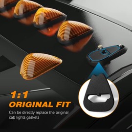 AMEXMART Roof Cab Marker Lights Gasket Running Top Clearance Light Gasket Kit Compatible with F150 F250 F350 E150 E250 E350 Super Duty Pickup 1999-2016