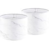 PIKOPIKO 1pcs Medium Lampshade White Marble Patterned Lamp Shade For