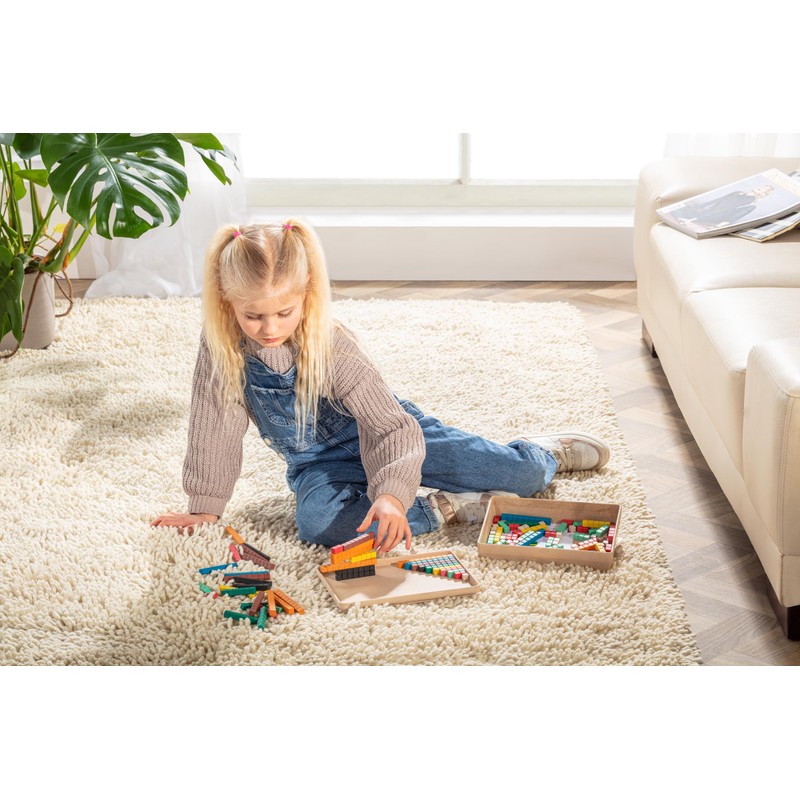 WISSNER® aktiv lernen - 126 Farbige Rechenstäbe Cuisenaire - RE-Wood