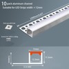 10 Pack Plaster-in LED Channel 6.6FT Recessed Drywall Aluminum Lighting