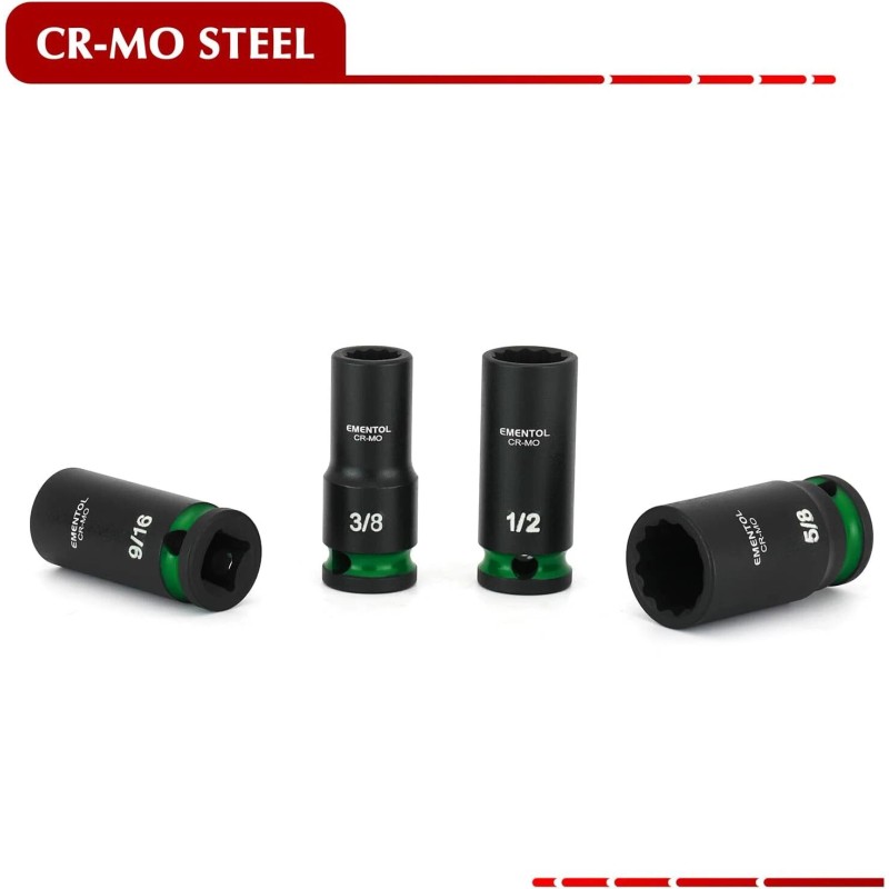 FOCUS AUTO TOOLS 12PCS 3/8" Drive Impact Socket Set Semi-Deep