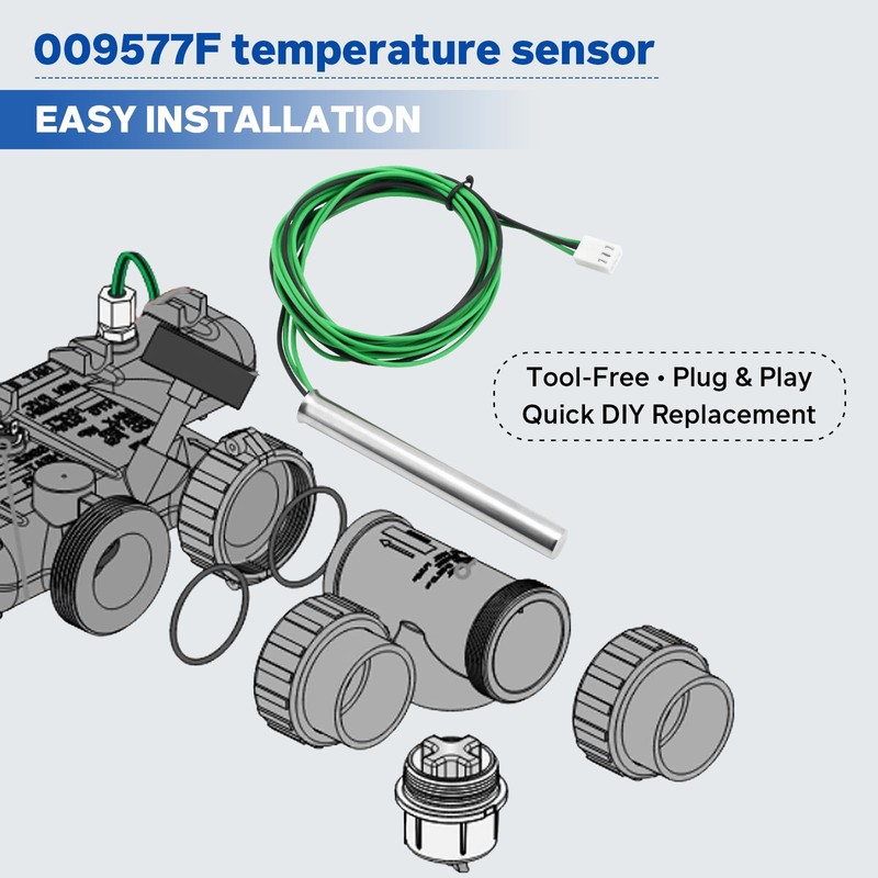 YXYYXY 009577F Temperature Sensor for Raypak Pool/Spa Heater 206A 207A