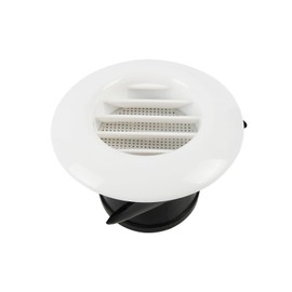 Circle Air Vent Grille Cover, Round Ventilation Grille, Mini ABS Plastic Ducting White Ventilation Cover, Round Wall Vent for Home Using, Storage Shed Kitchen (150mm Oblique)