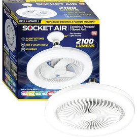 Bell+Howell Socket Air - Light Socket Fan Light with RGB Color Changing